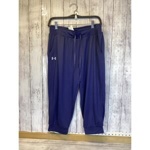 Under Armour Women’s HeatGear Capri Pants Blue Purple Size Medium